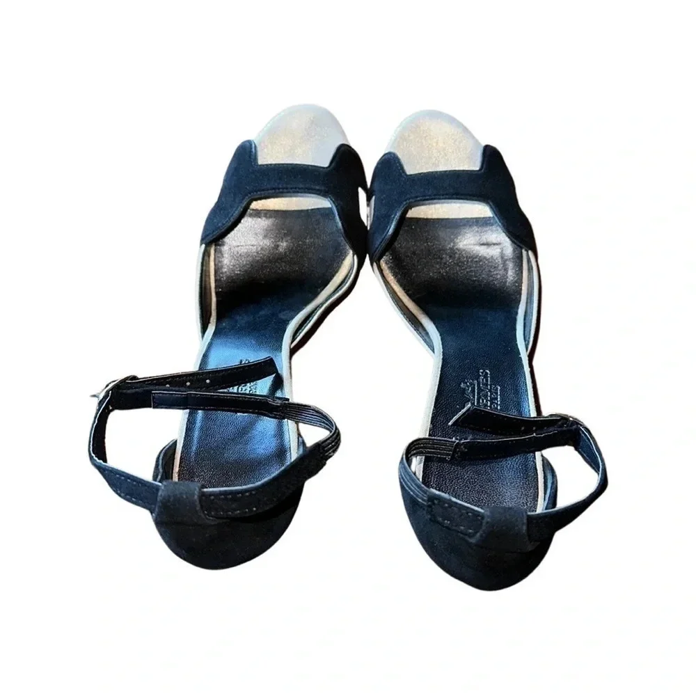 Hermes Highlight d'Orsay Suede Pumps Size 38.5 - Picture 7 of 11